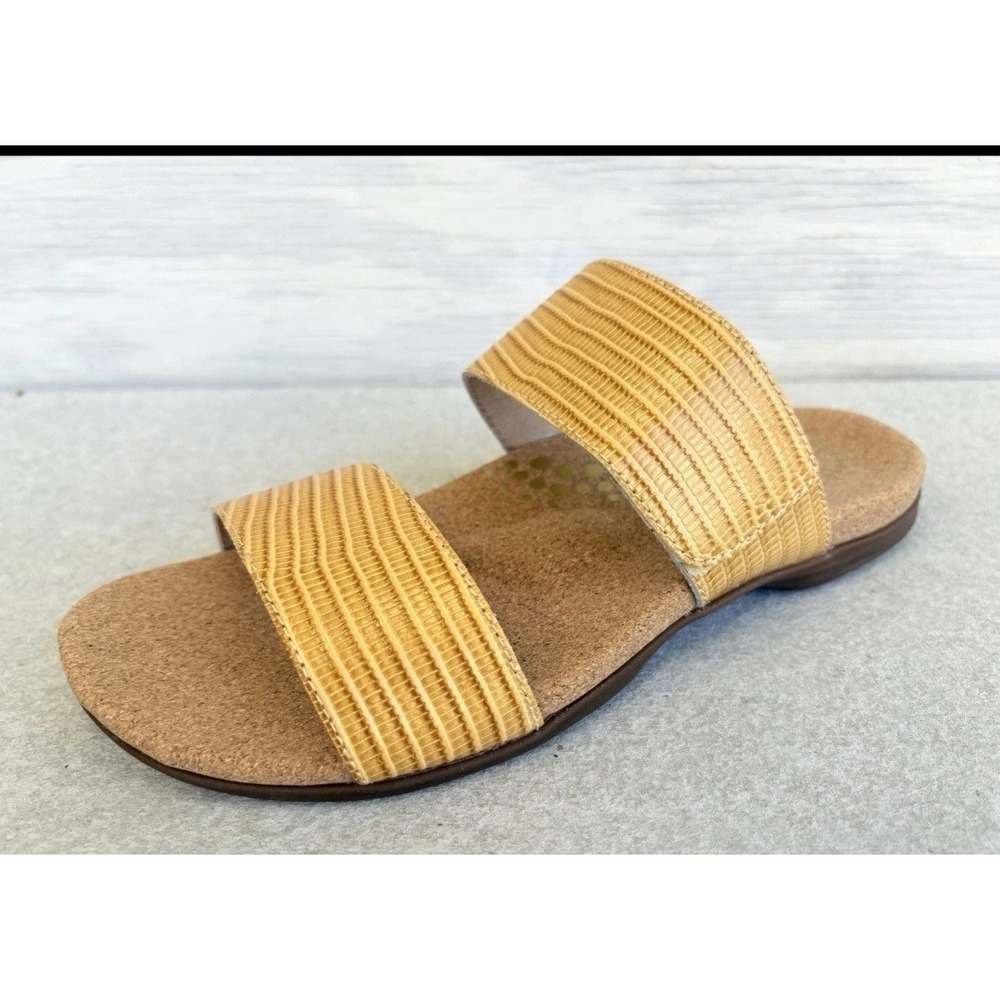 Revitalign Sullivan Yellow Snake Arch Support Sandals 9.5B Slide Cork Footbed